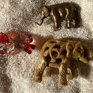 Decorative Elephant Figurines Set